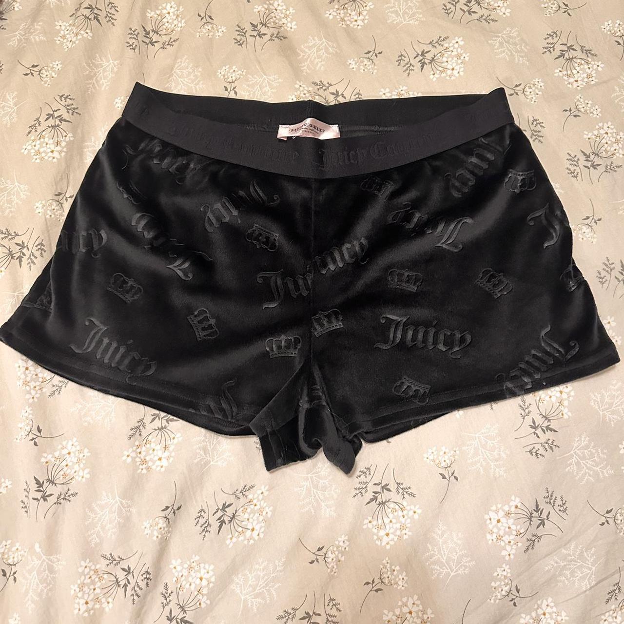 Juicy Couture Black Lounge Sleepwear Shorts Size... - Depop