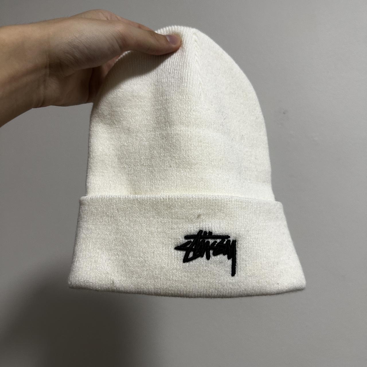 nike stussy beanie white