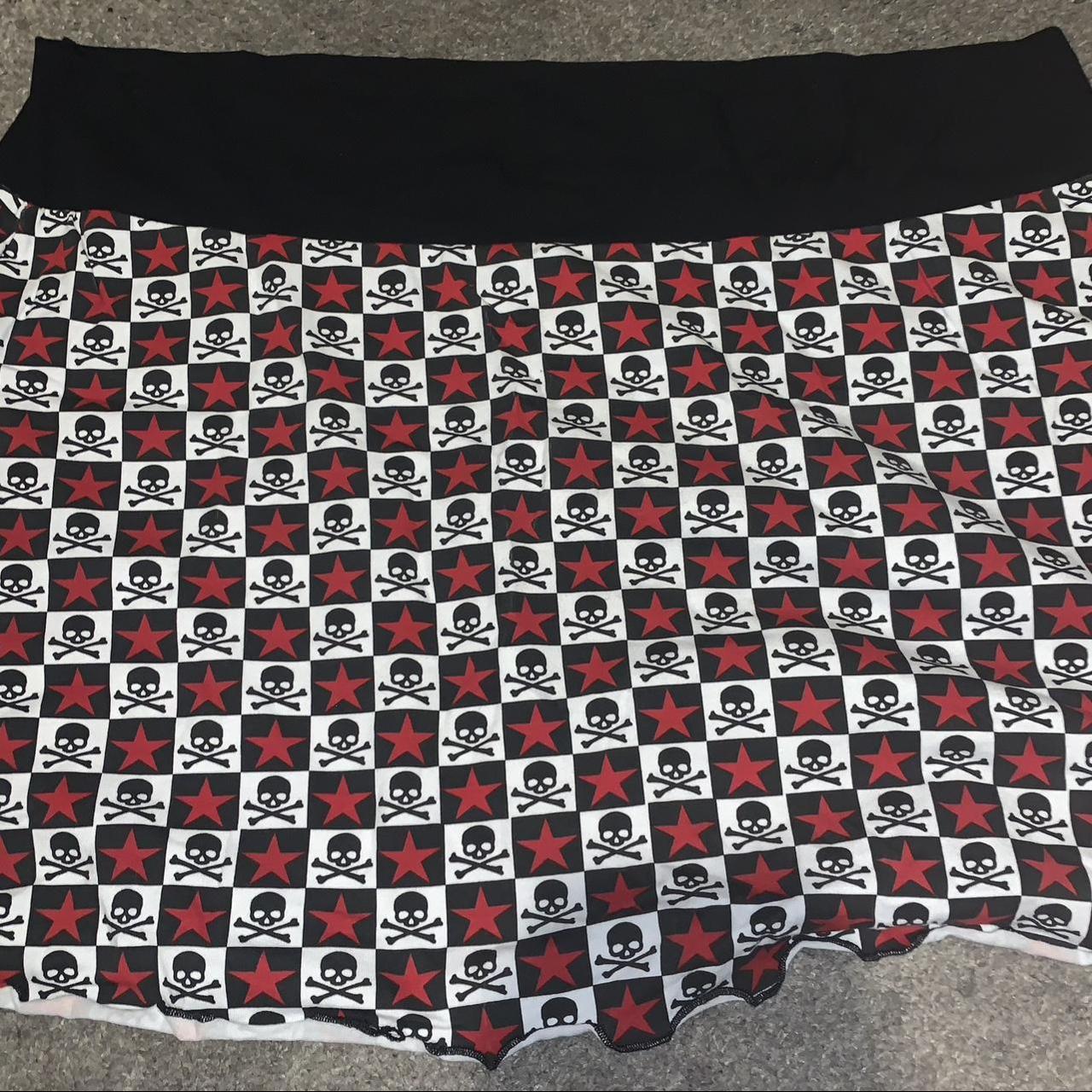 Dolls Kill Women's Black and Red Skirt | Depop