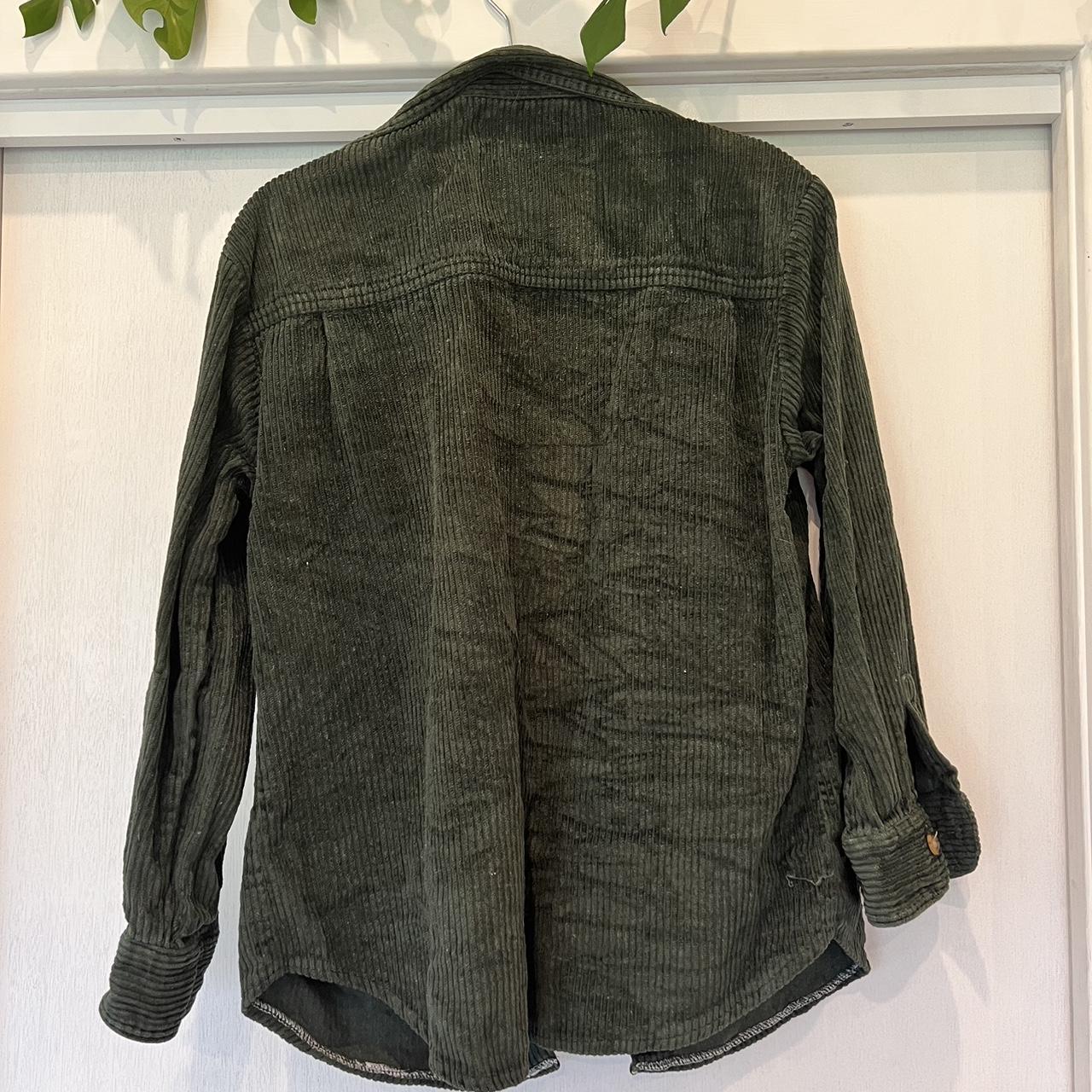 Green corduroy shirt Usually worn as a light jacket... - Depop