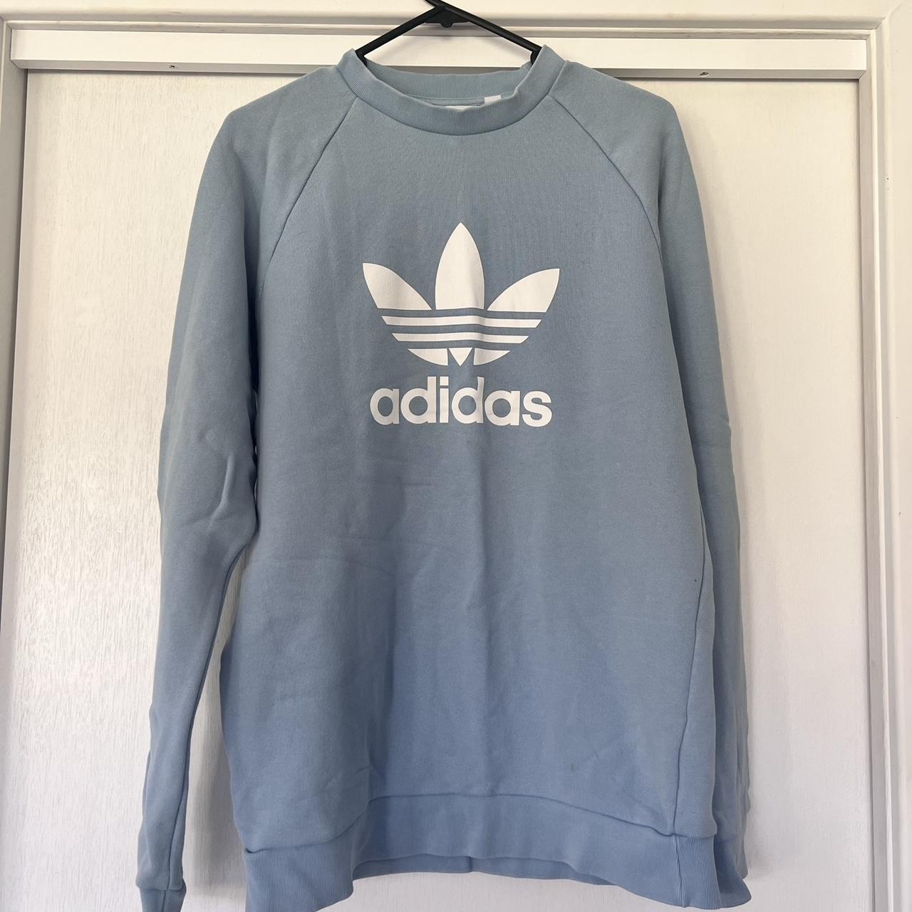 Blue Adidas Jumper Depop
