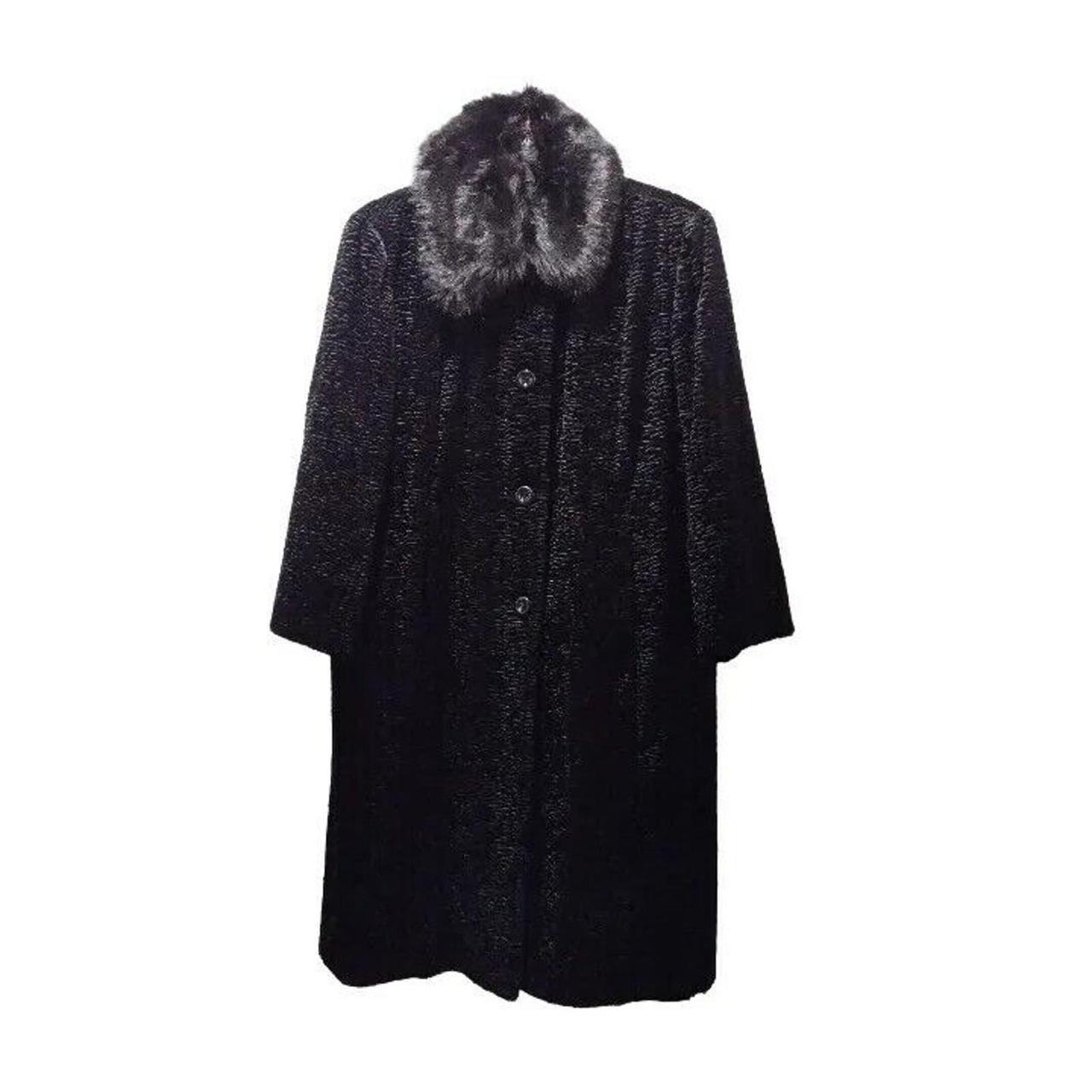 Midnight velvet shop faux fur coat