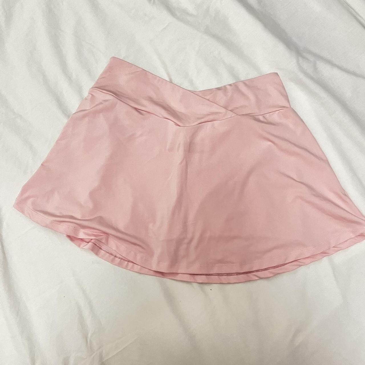 REPOP Baby pink, tennis skirt, with hidden shorts... Depop