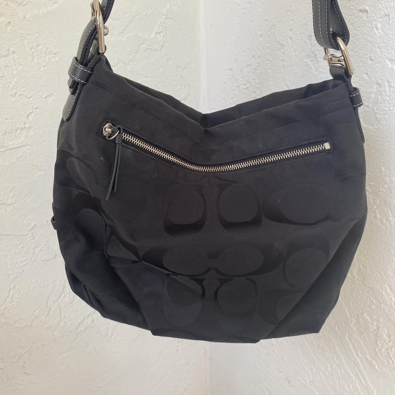 Y2k black monogram Coach bag - 2000s black shoulder | Depop