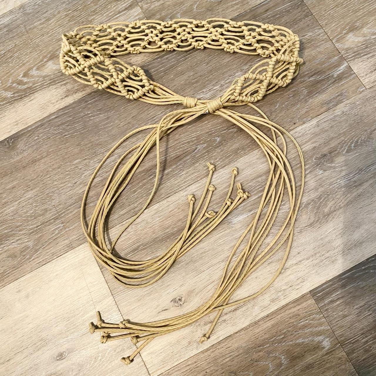 macrame tie belt