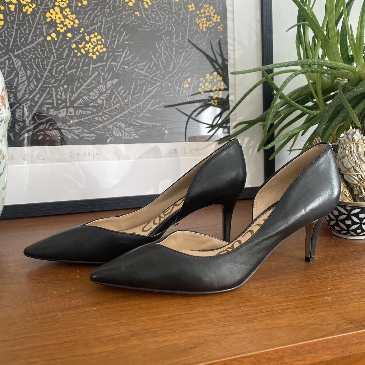 Sam edelman black leather on sale pumps