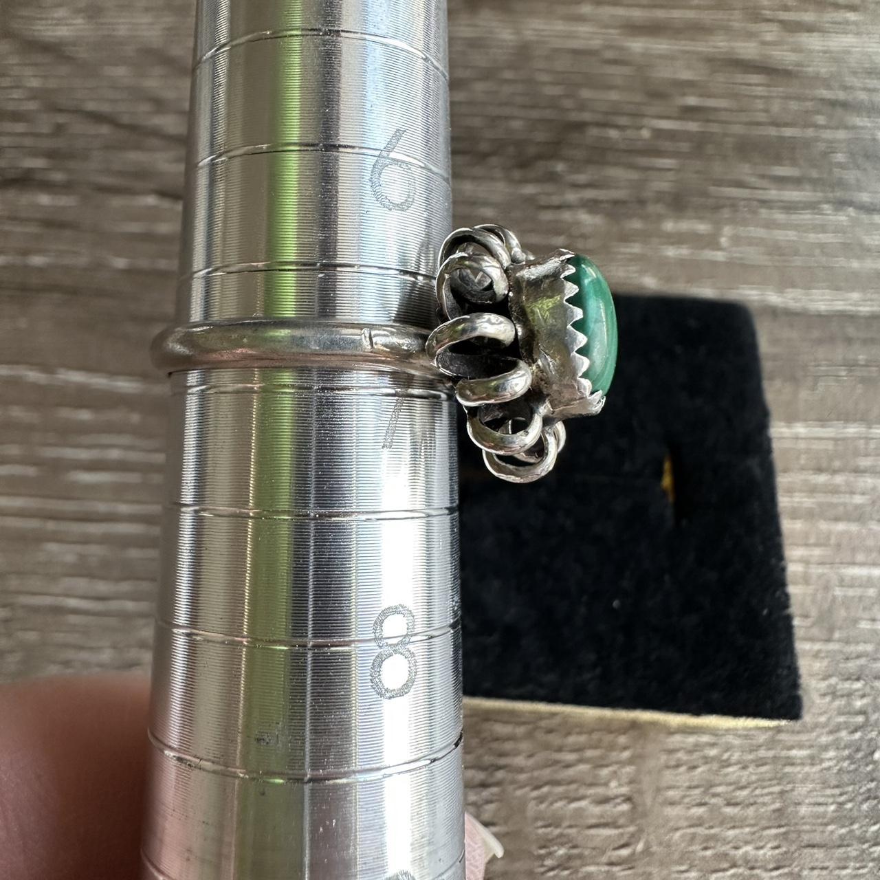 Native Women's Ring - Silver/Green – Native Ameri… - image 8