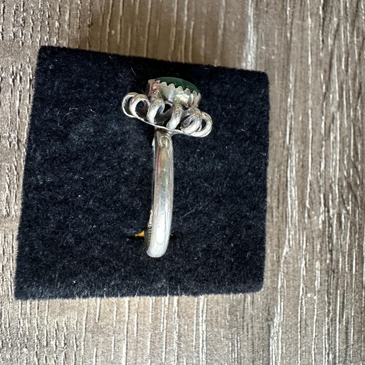 Native Women's Ring - Silver/Green – Native Ameri… - image 6