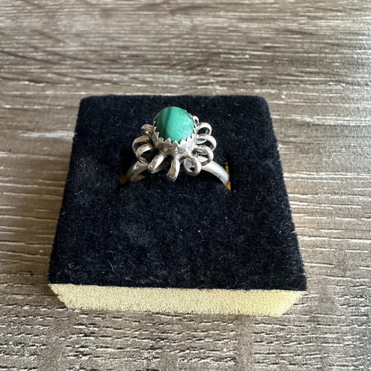 Native Women's Ring - Silver/Green – Native Ameri… - image 4