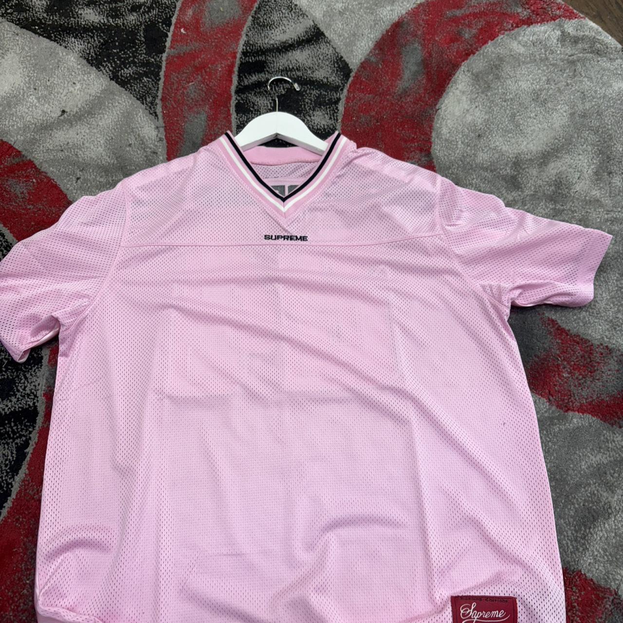 Pink Supreme Jersey Supreme Crest Soccer Jersey (FW24) $98