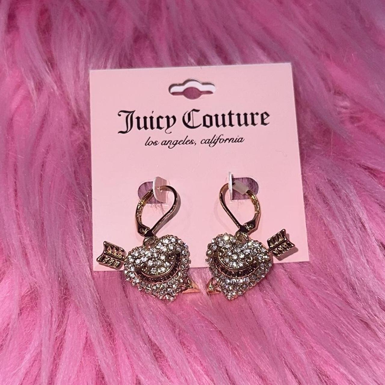 🎀Juicy couture necklace + earring set🎀 Gold juicy - Depop