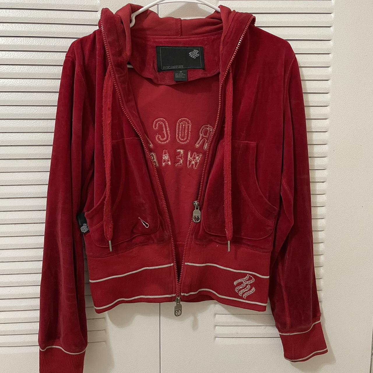 red velvet y2k rocawear sweater size medium - Depop
