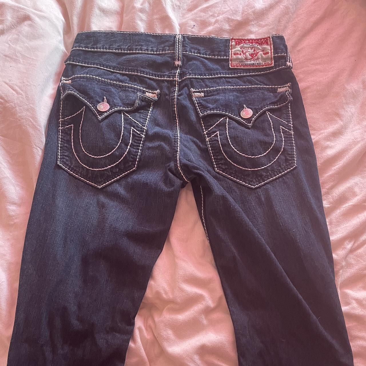 True Religion Men's Navy Jeans | Depop