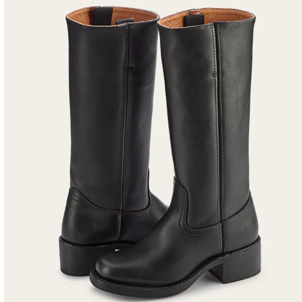 frye campus boots black