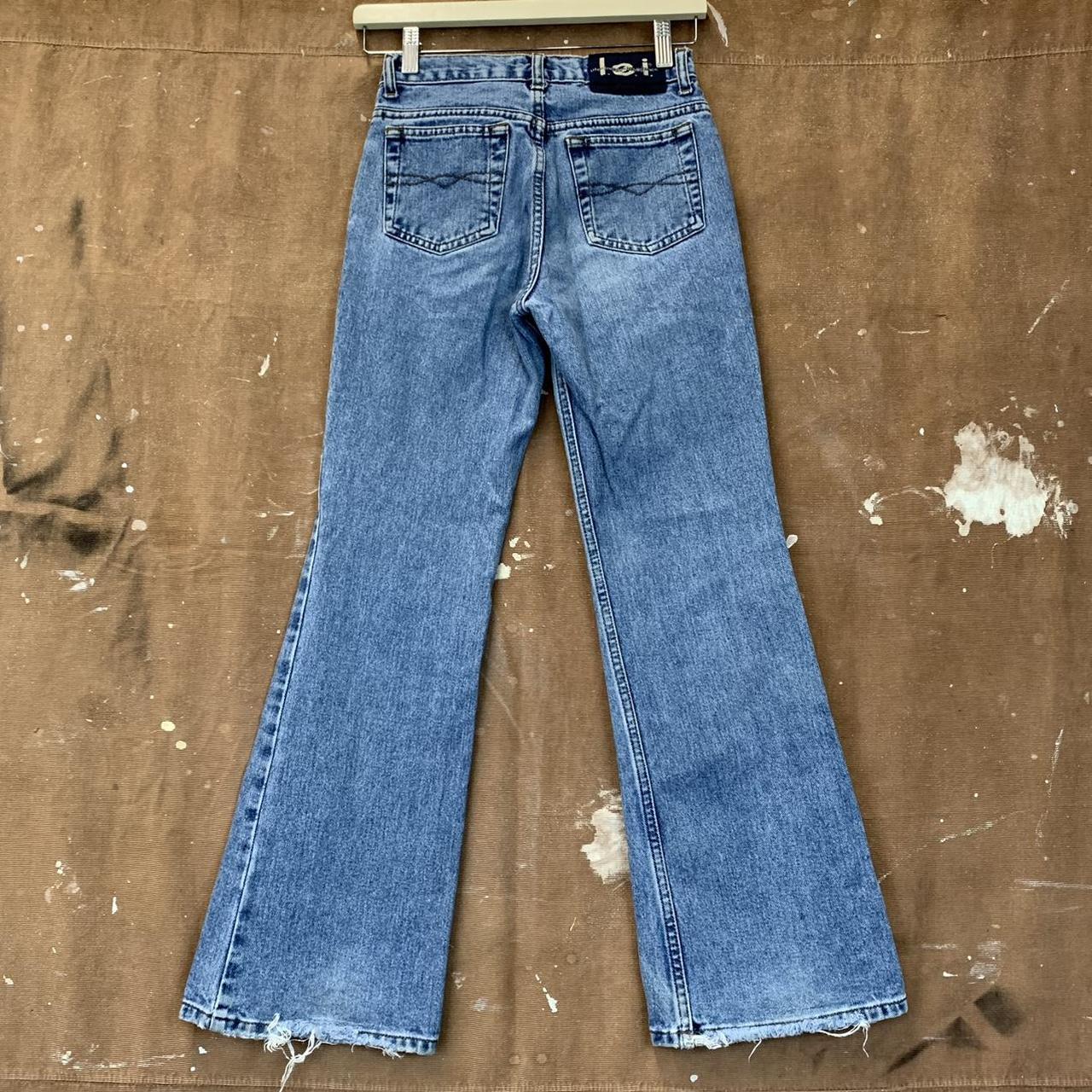 Vintage L.E.I. Flared Denim Jeans 90’s Faded Blue... - Depop