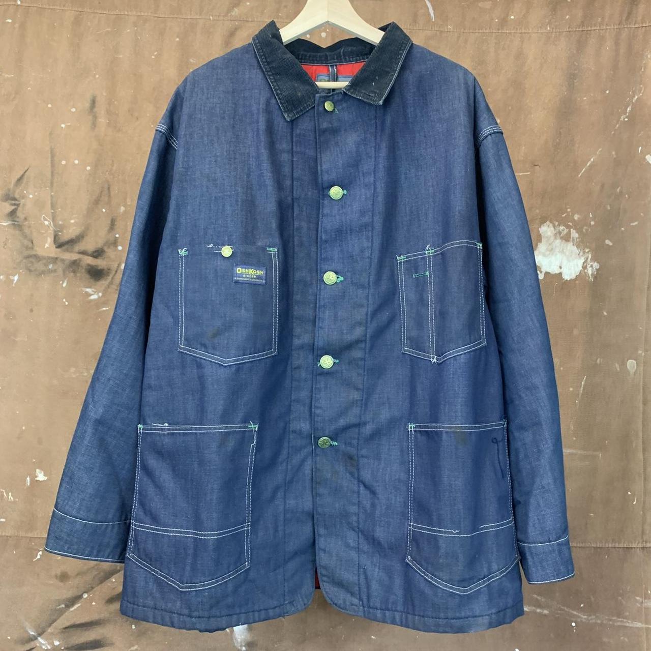 Vintage 60s/70s Oshkosh Chore Coat Jacket Denim... - Depop