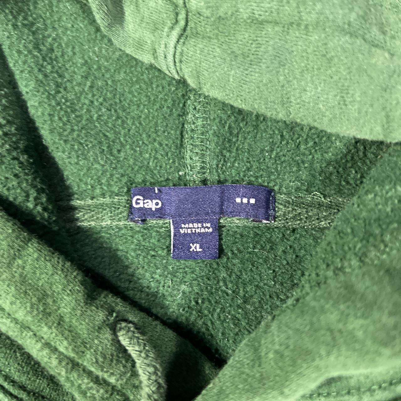 Gap Men's Green and Navy Hoodie Depop