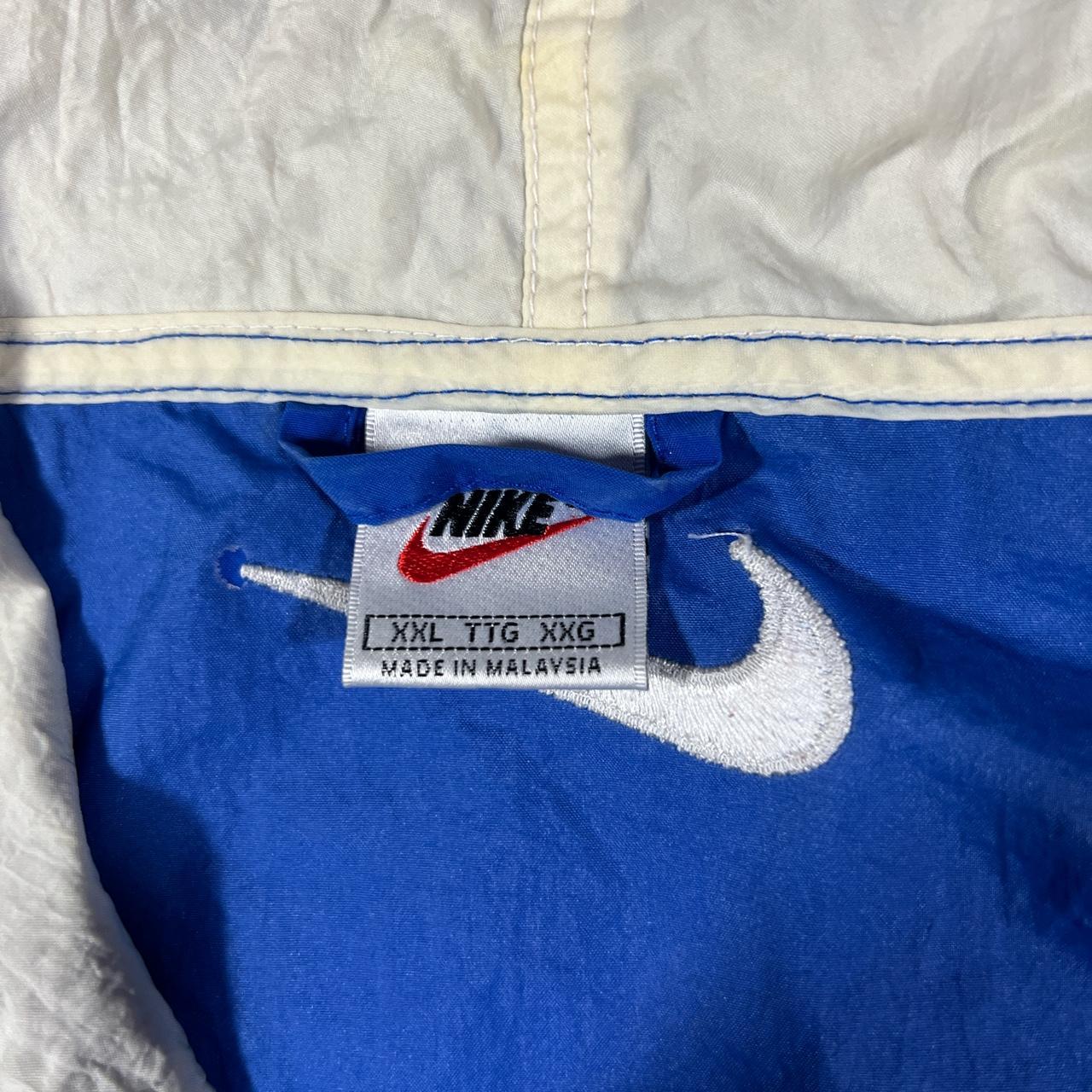 Nike Men's Blue and White Jacket | Depop