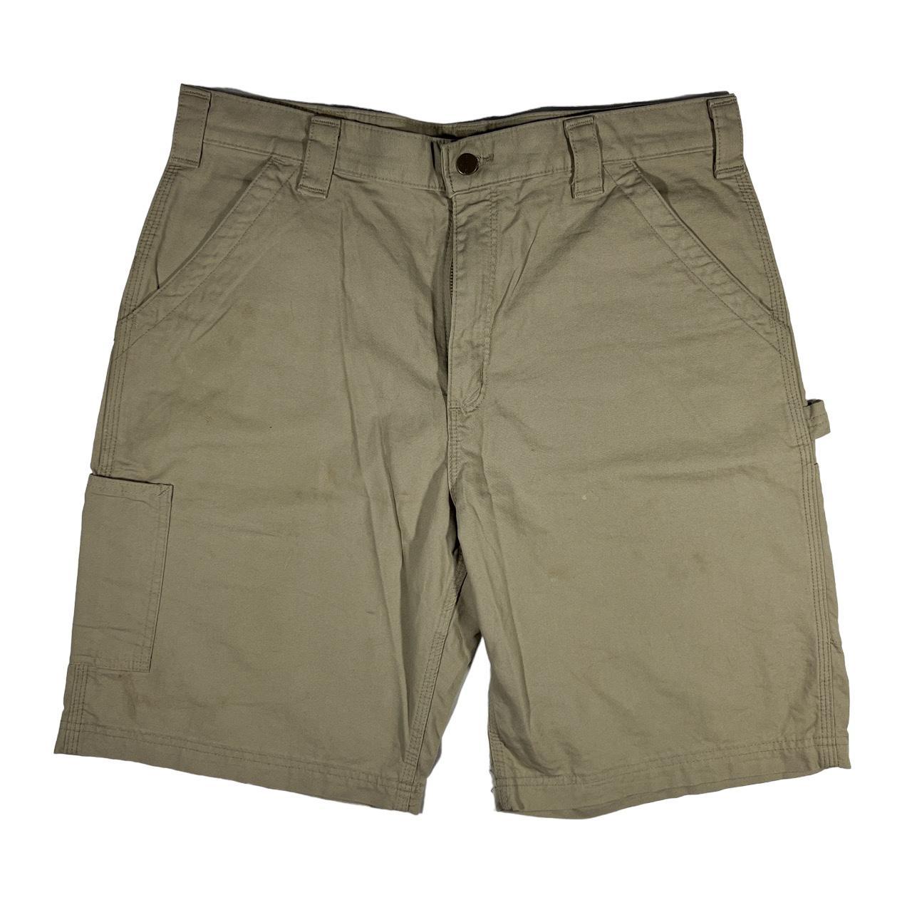 Carhartt Men's Tan and Cream Shorts | Depop