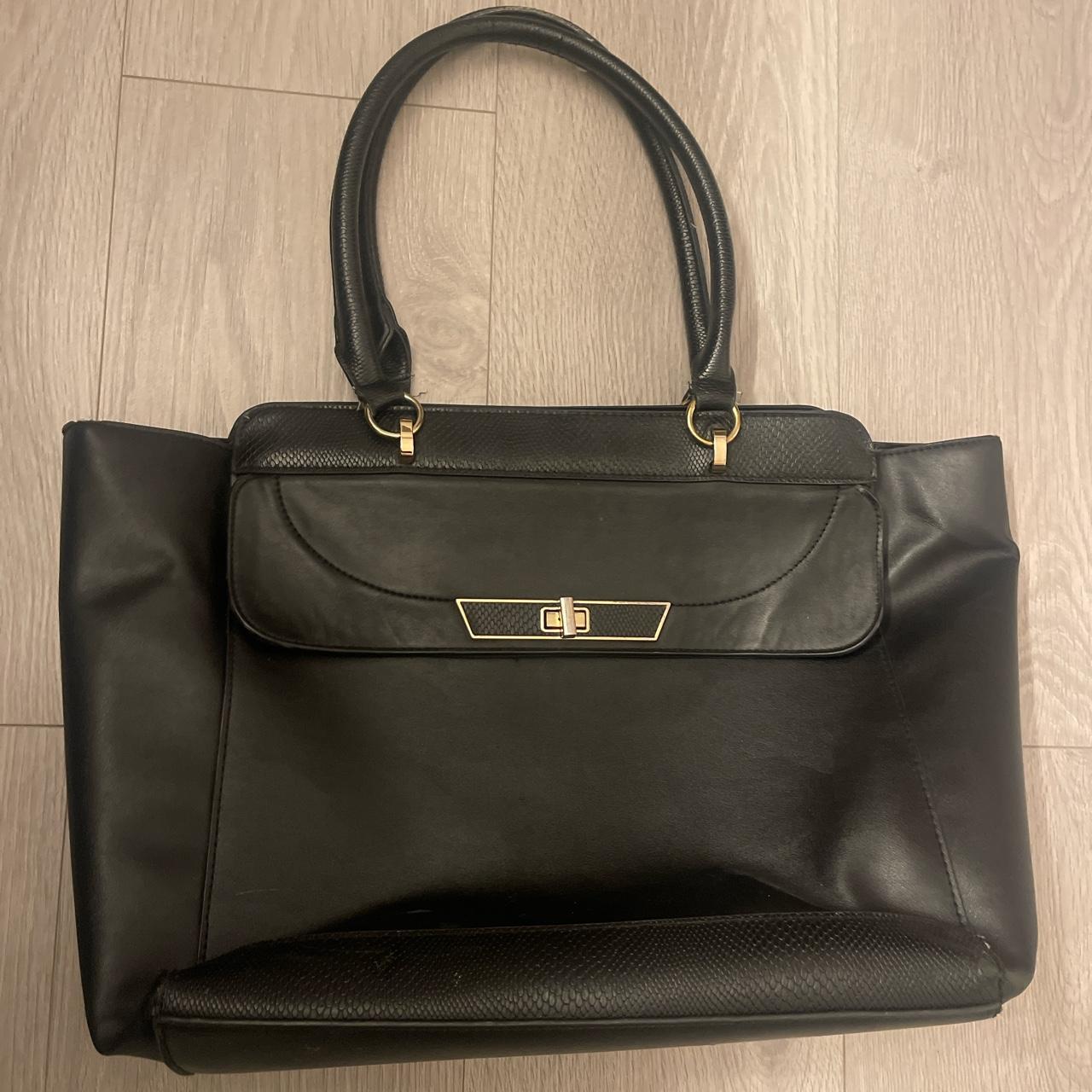 Black and gold new look tote bag #casual #totebag... - Depop
