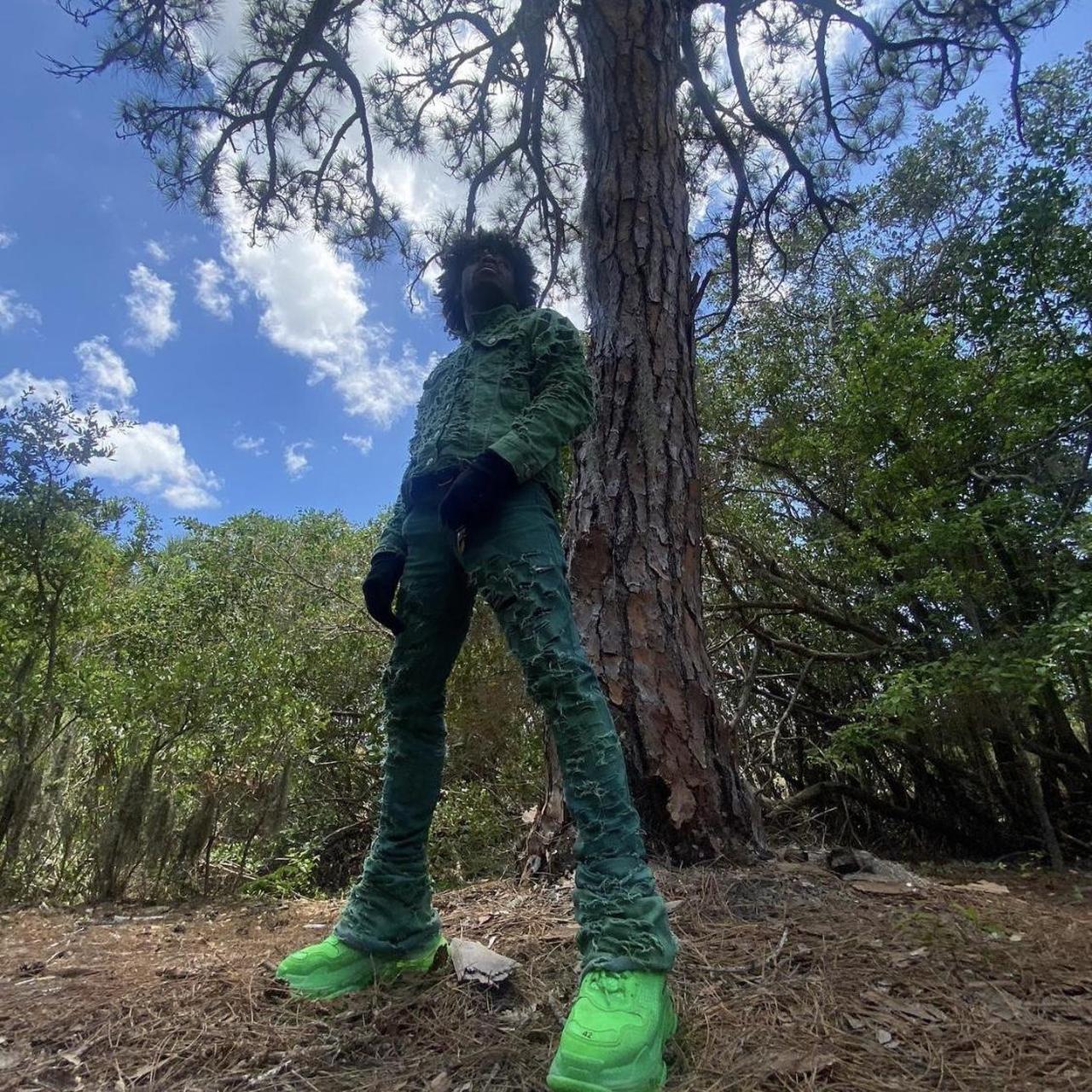 balenciaga green pants