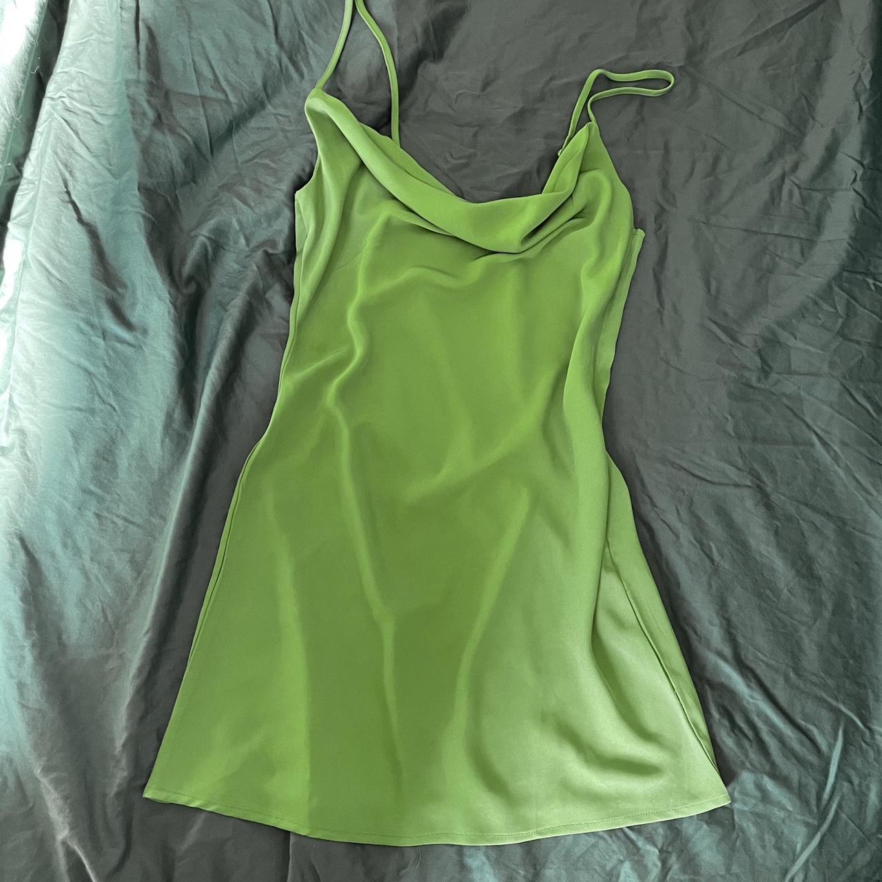 Nasty Gal Women's Green Dress | Depop