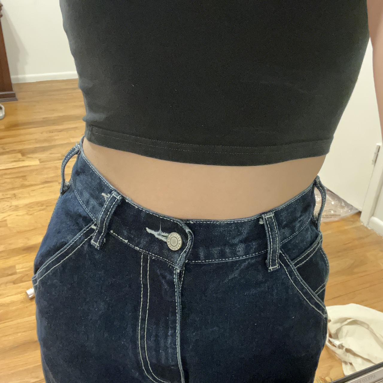 brandy melville talia dark wash jean dark wash... Depop