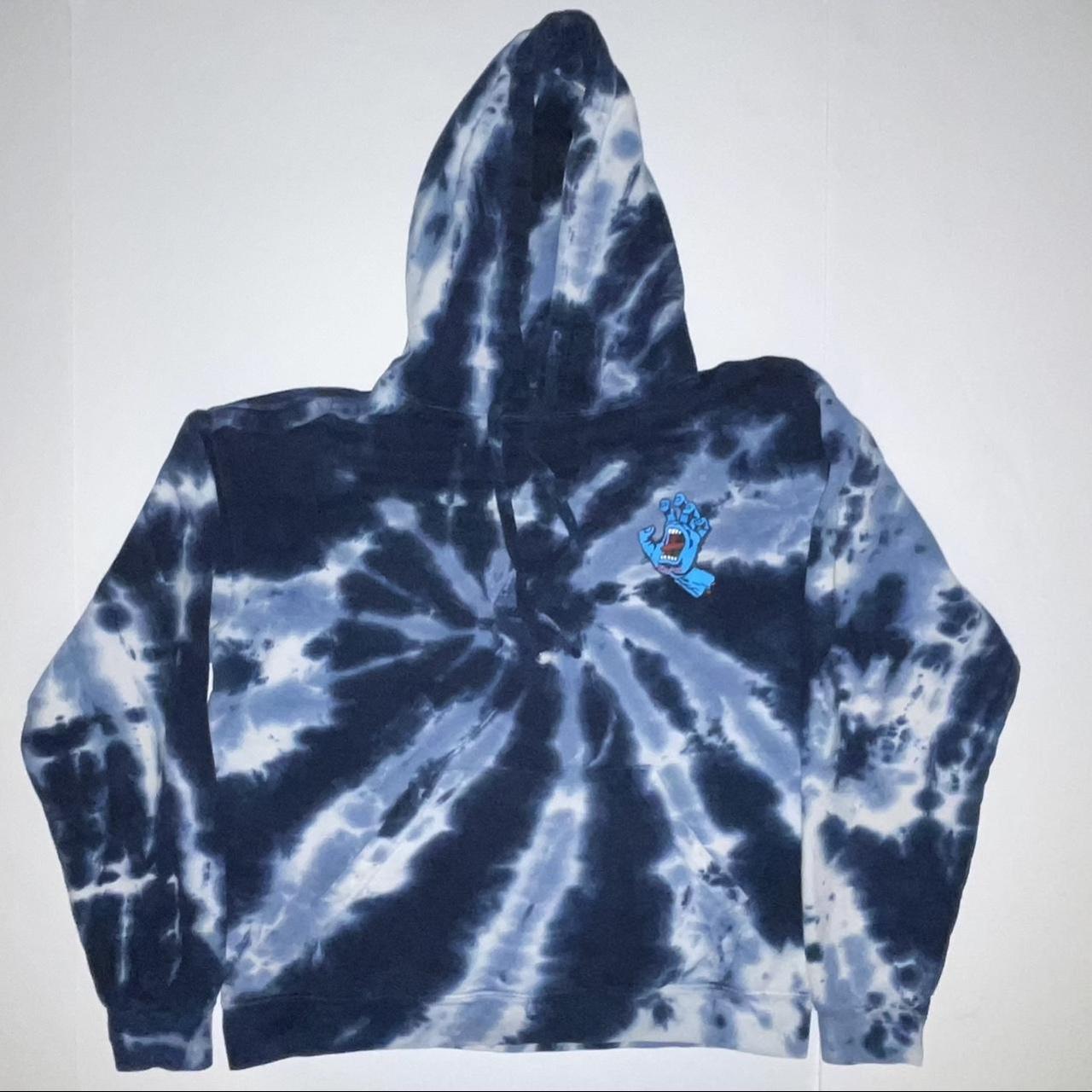 Santa cruz blue tie dye online hoodie