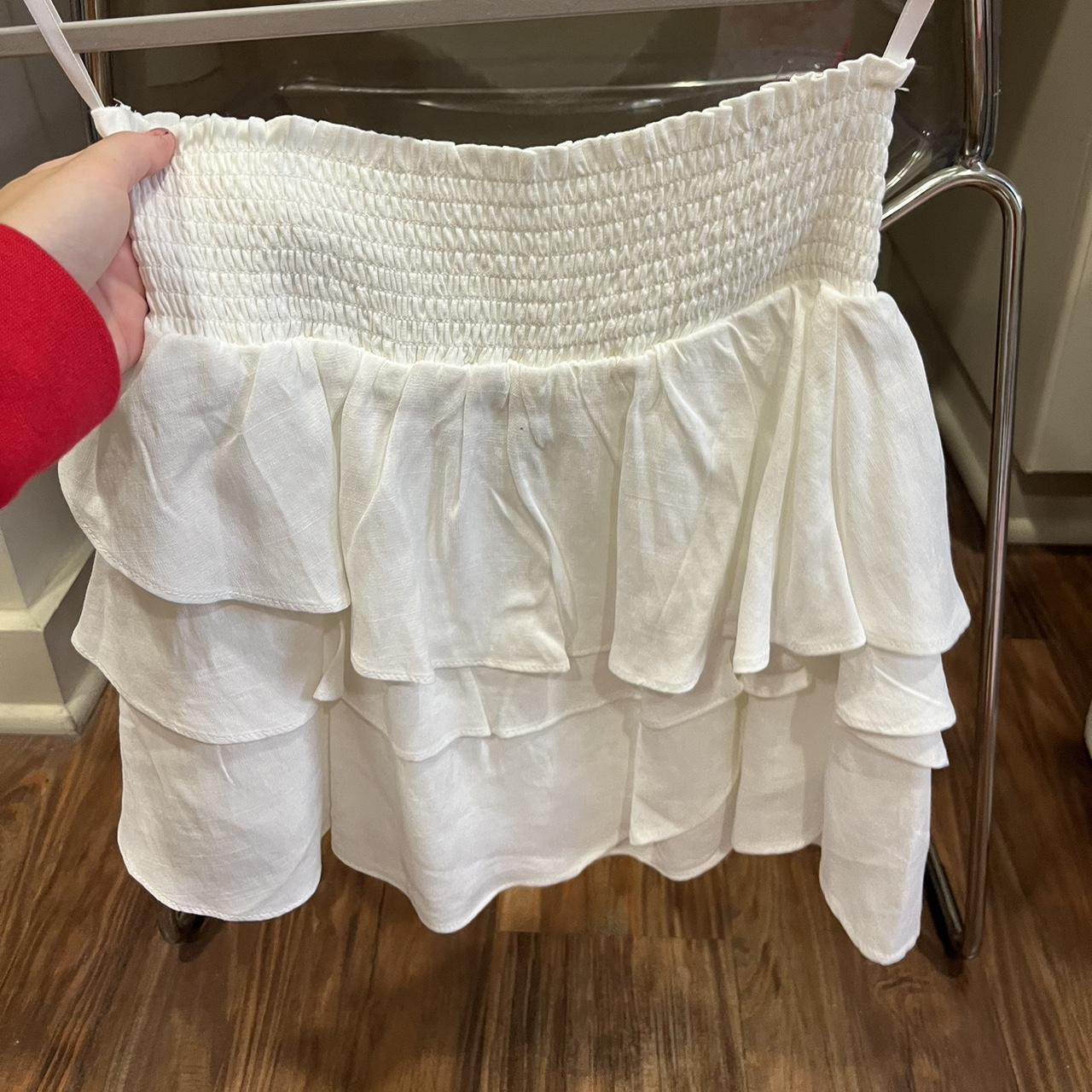 Isabelle’s cabinet new with tags white ruffle skirt... - Depop