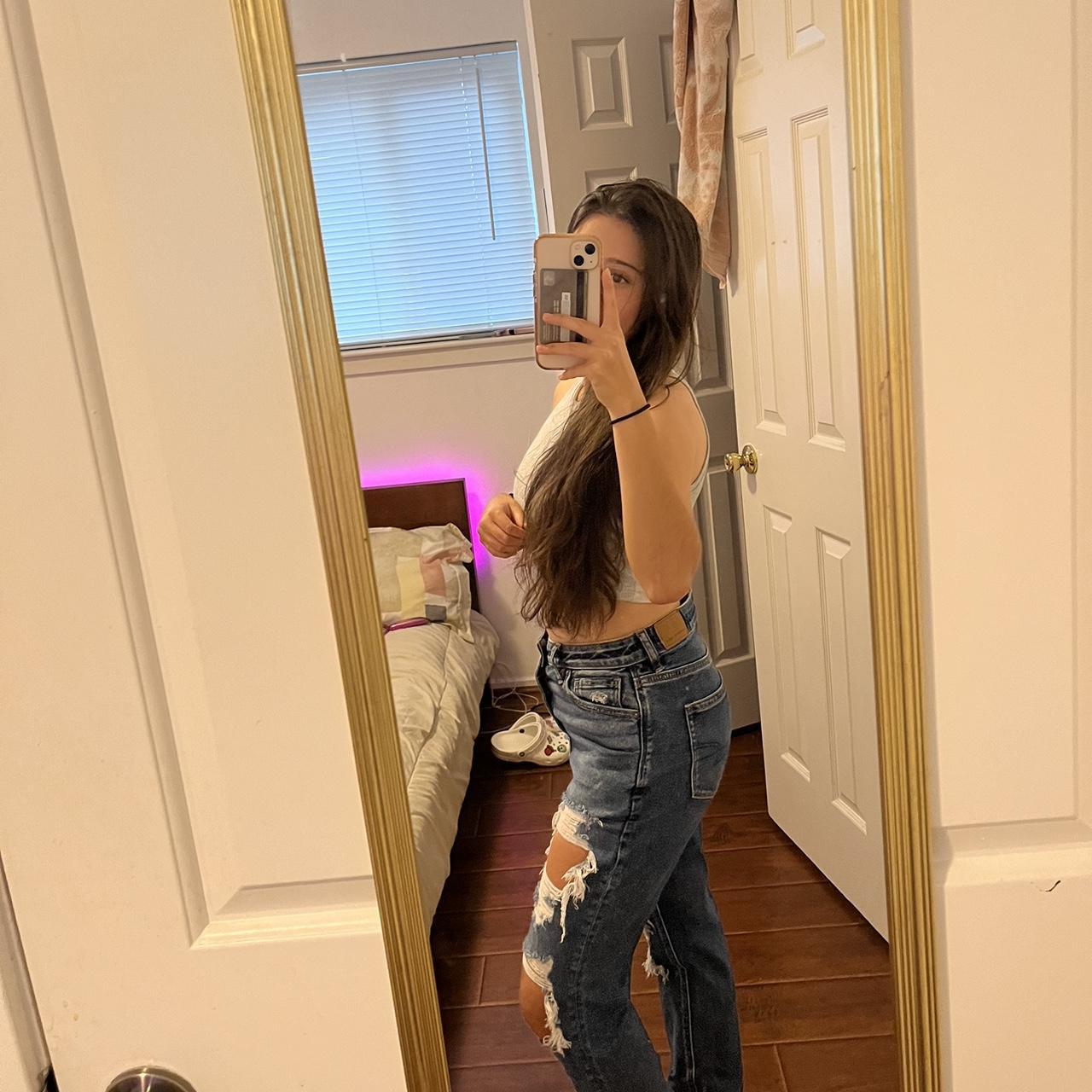 American eagle mom jeans Stretchable/ Comfortable... Depop