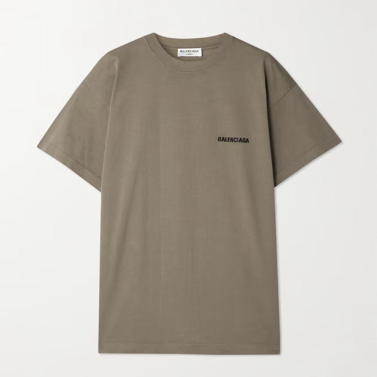 Balenciaga Taupe Unisex T-shirt. Perfect condition... - Depop