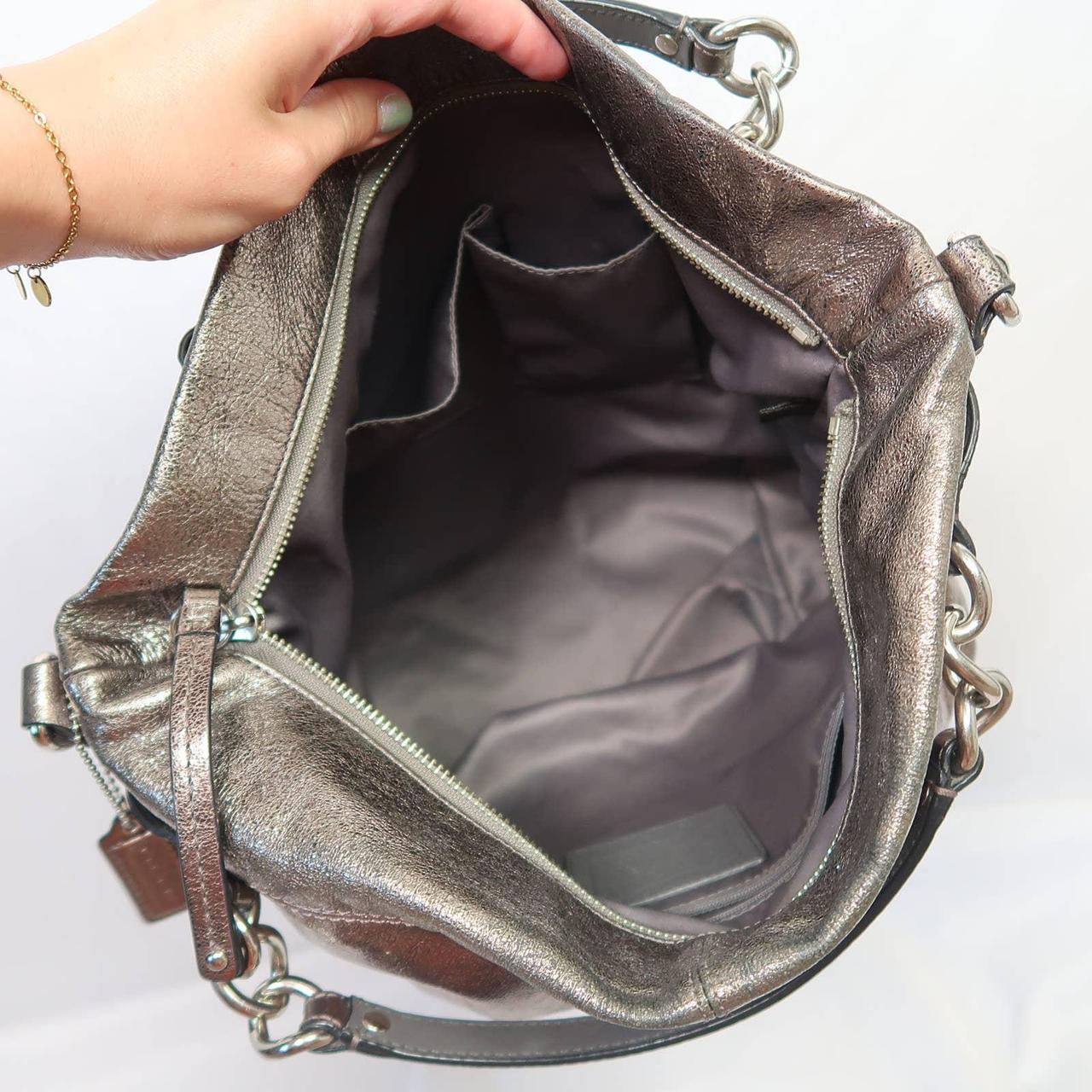 Silver coach purse online