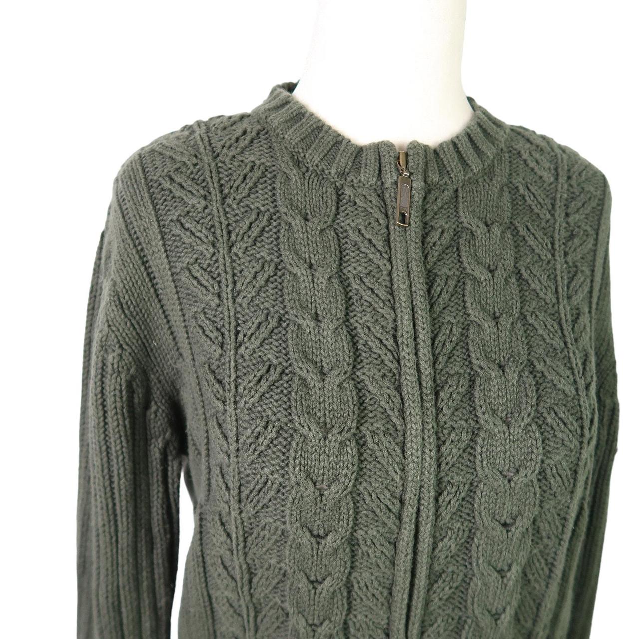 Eddie Bauer Vintage 90s Green Cotton online Cable Chunky Knit Fisherman’s Sweater XL