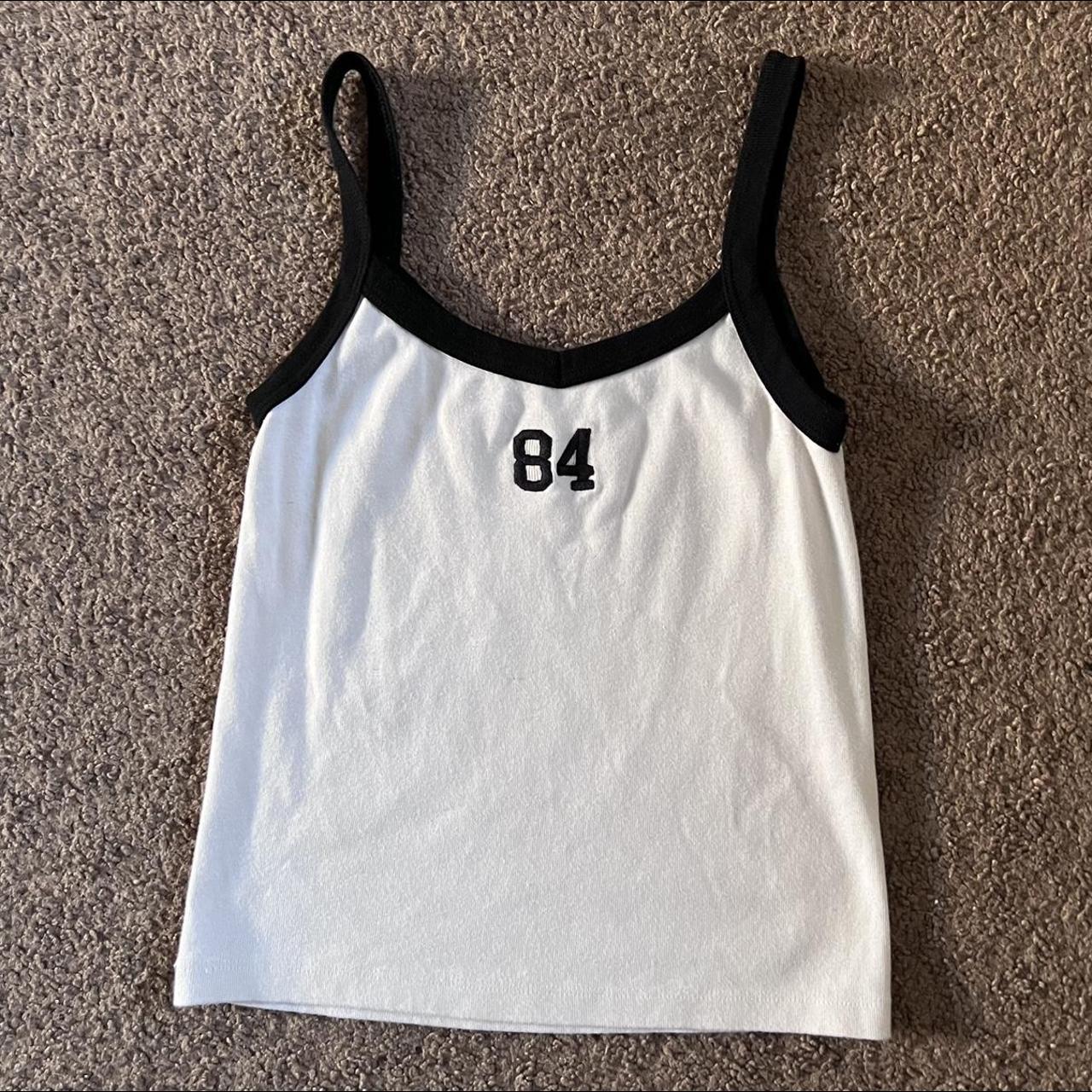 black and white brandy melville top Depop