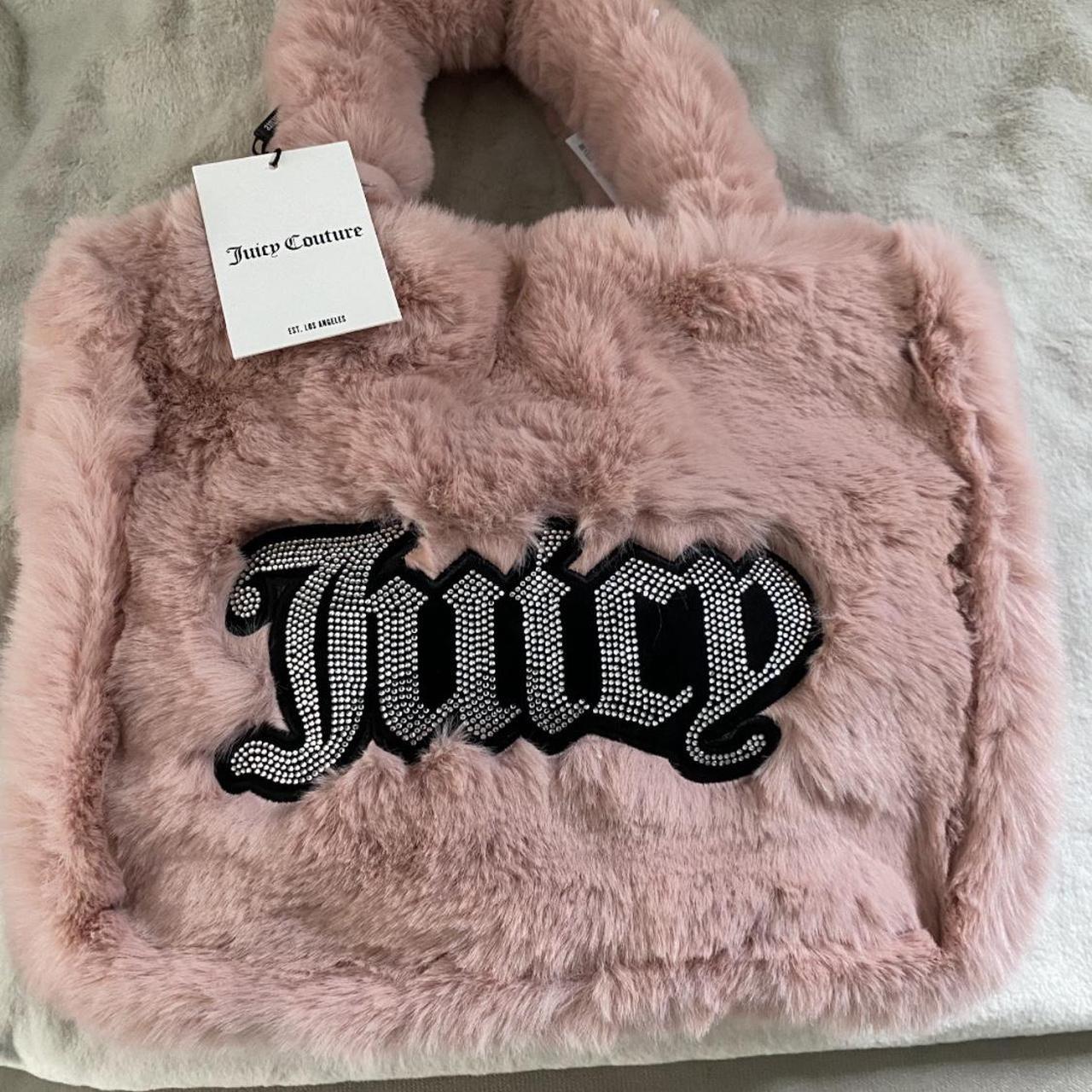 Baby pink Juicy Couture faux fur tote bag BNWT