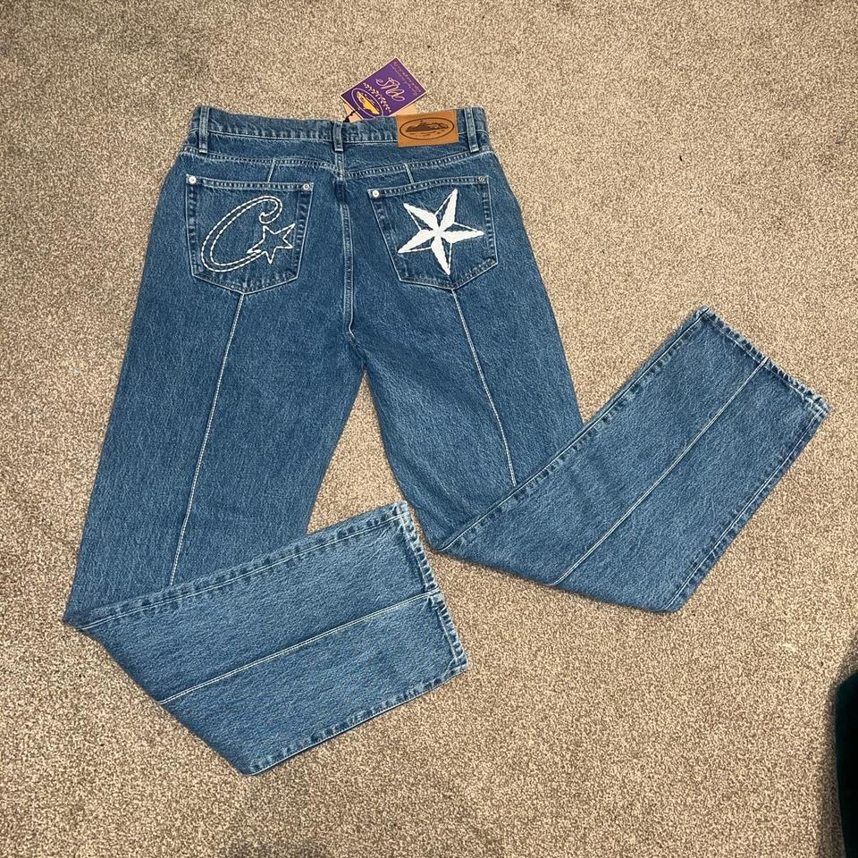 Corteiz C-Star Denim jeans (genes) size L, - Depop