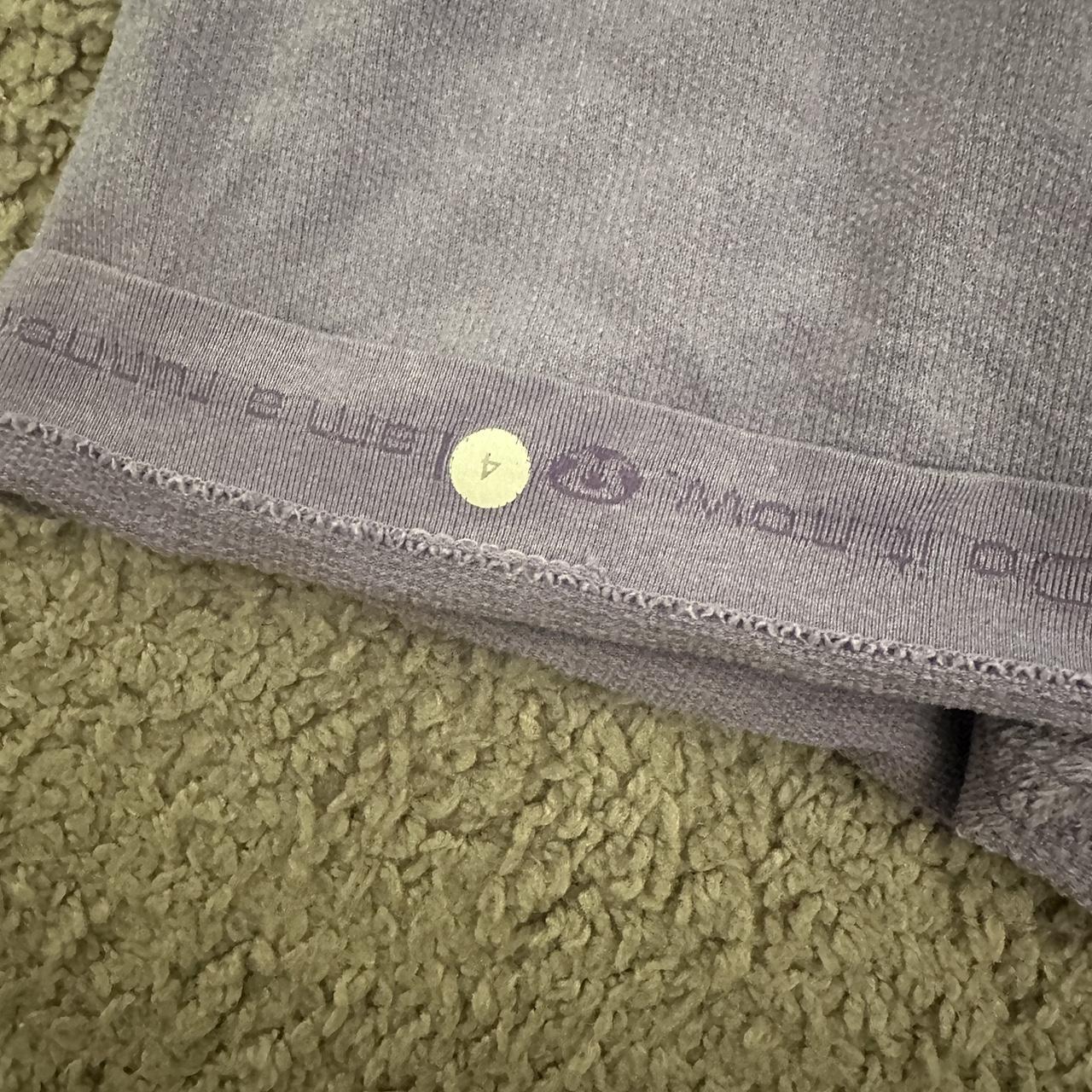 purple and grey lulu top small hole as shown(not... - Depop