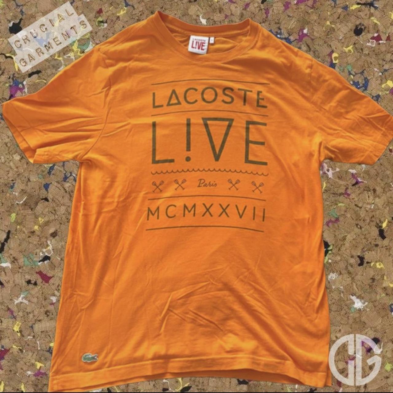 Lacoste LIVE Vintage tshirt Size 5 Large / slim... - Depop