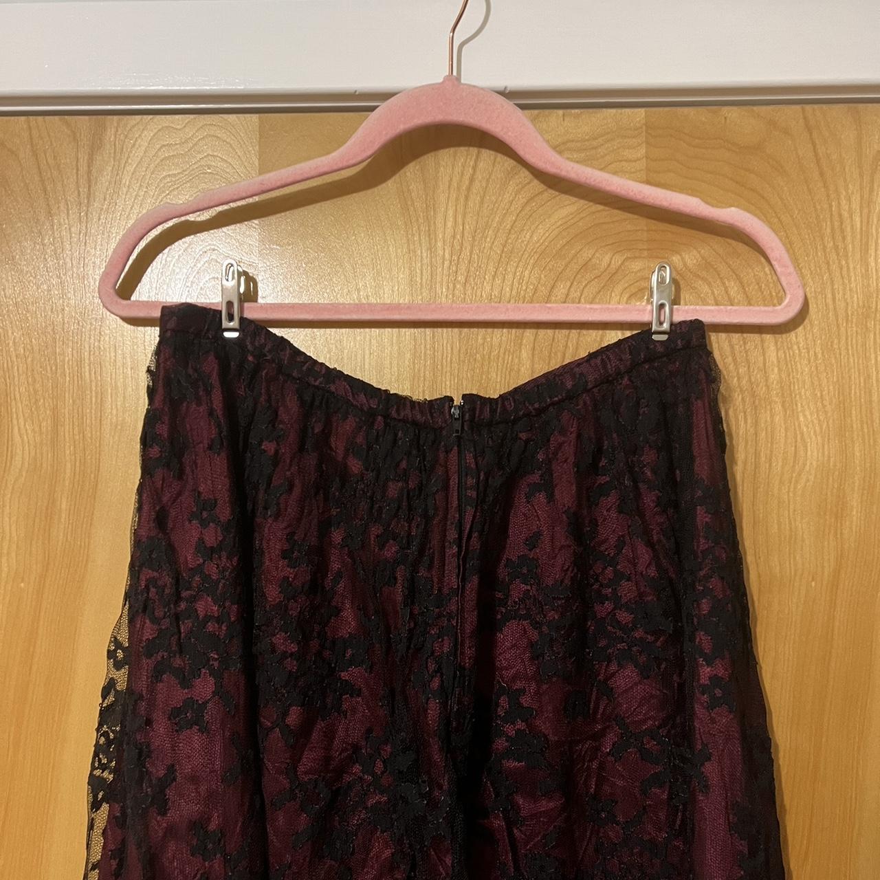 Jessica Howard Women's Burgundy and Black Skirt (3)