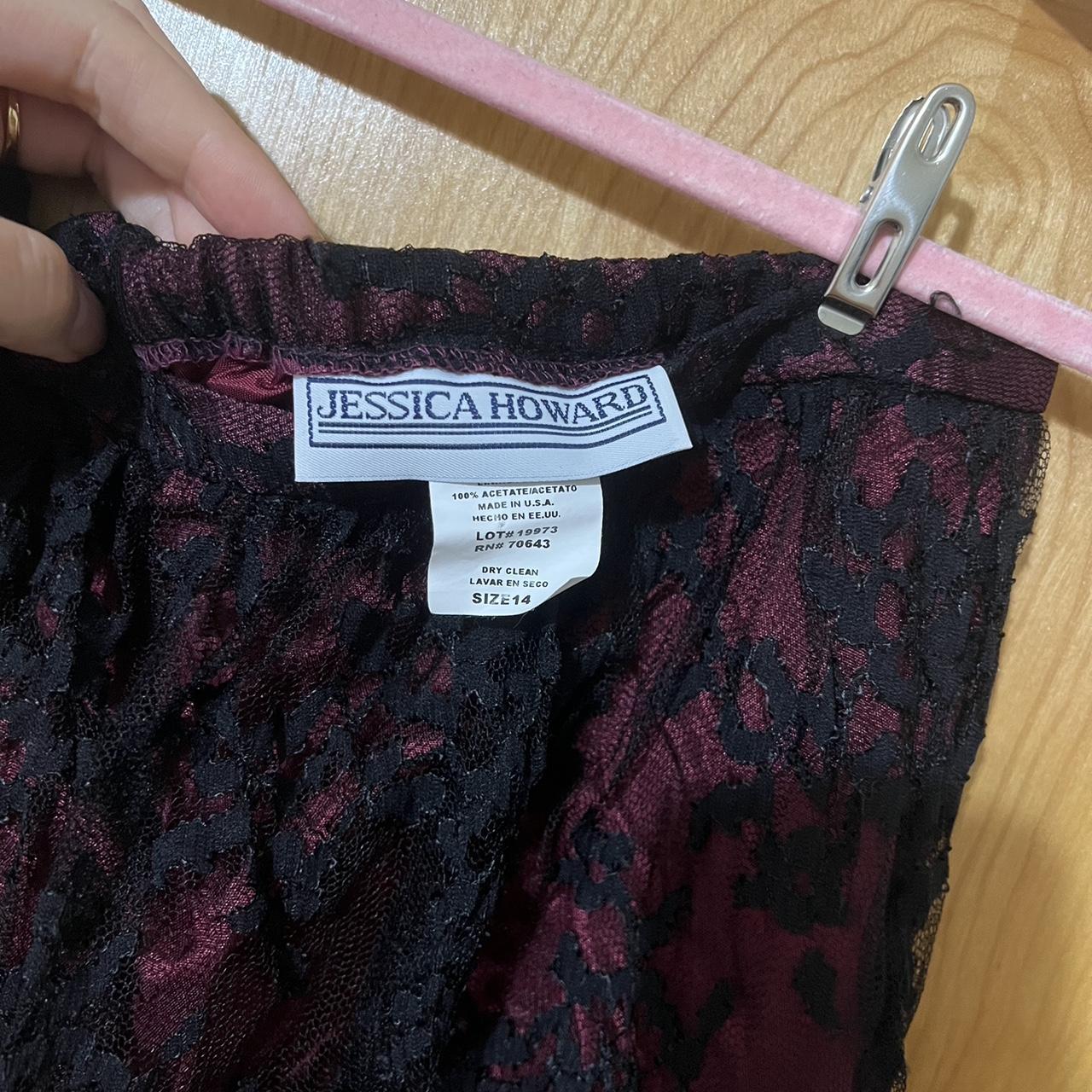 Jessica Howard Women's Burgundy and Black Skirt (4)