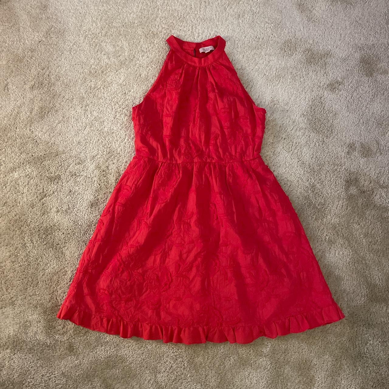 Ted Baker Red Lorene halter mini dress size 3 (Ted... - Depop