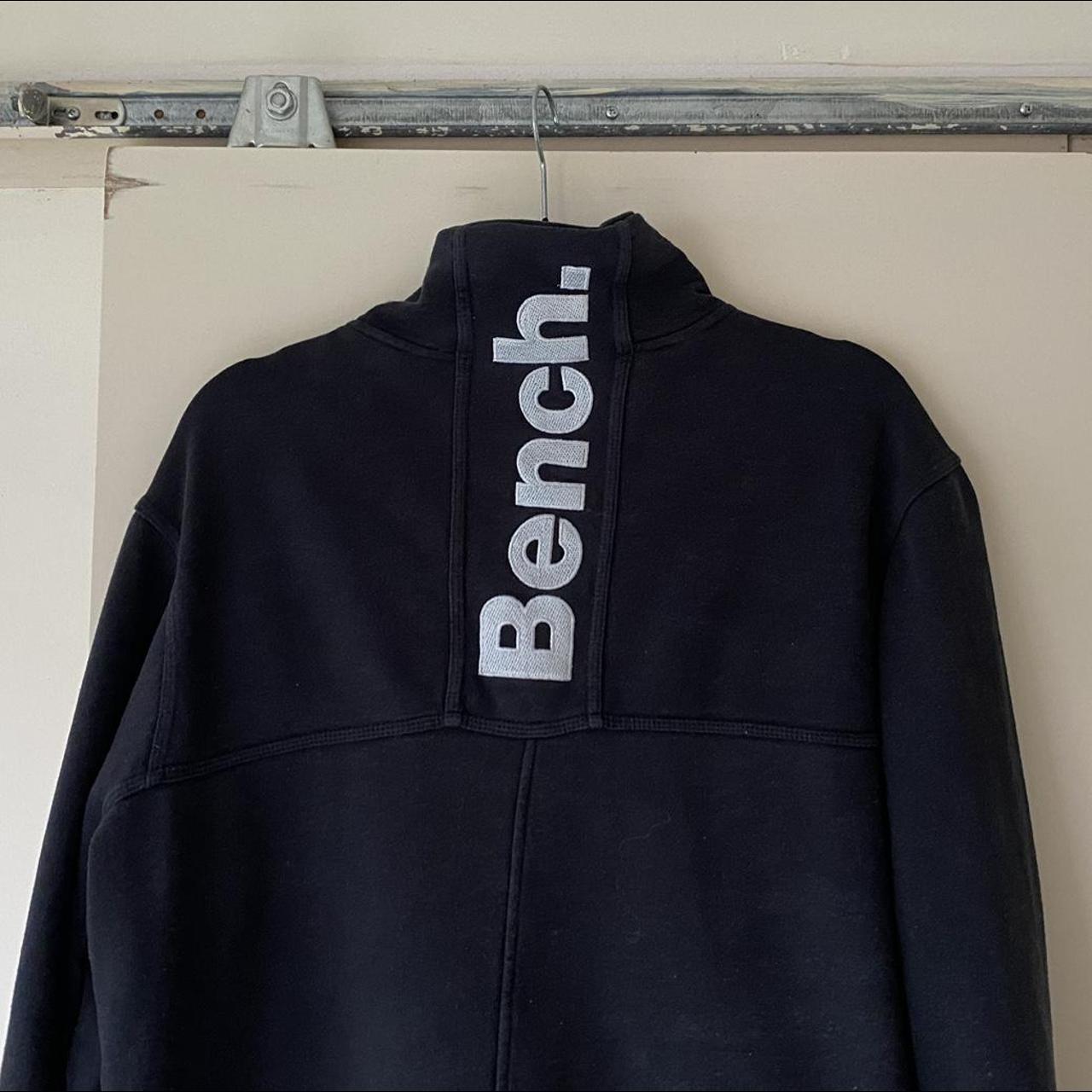 Bench Black Full Zip Jumper Size Large Pit to pit Depop