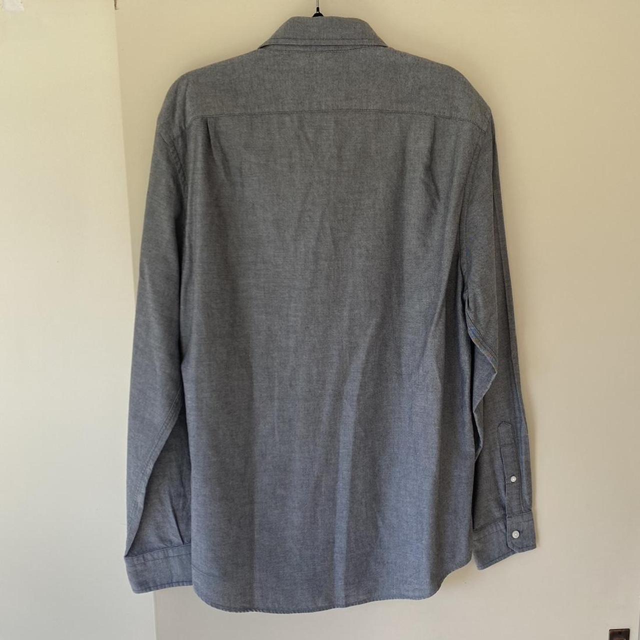 NAUTICA Grey Long Sleeve Shirt Size Large Pit to... - Depop