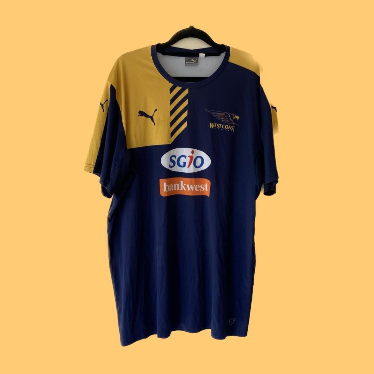 West Coast Eagles Puma Home Jersey Size XXL Pit to... Depop