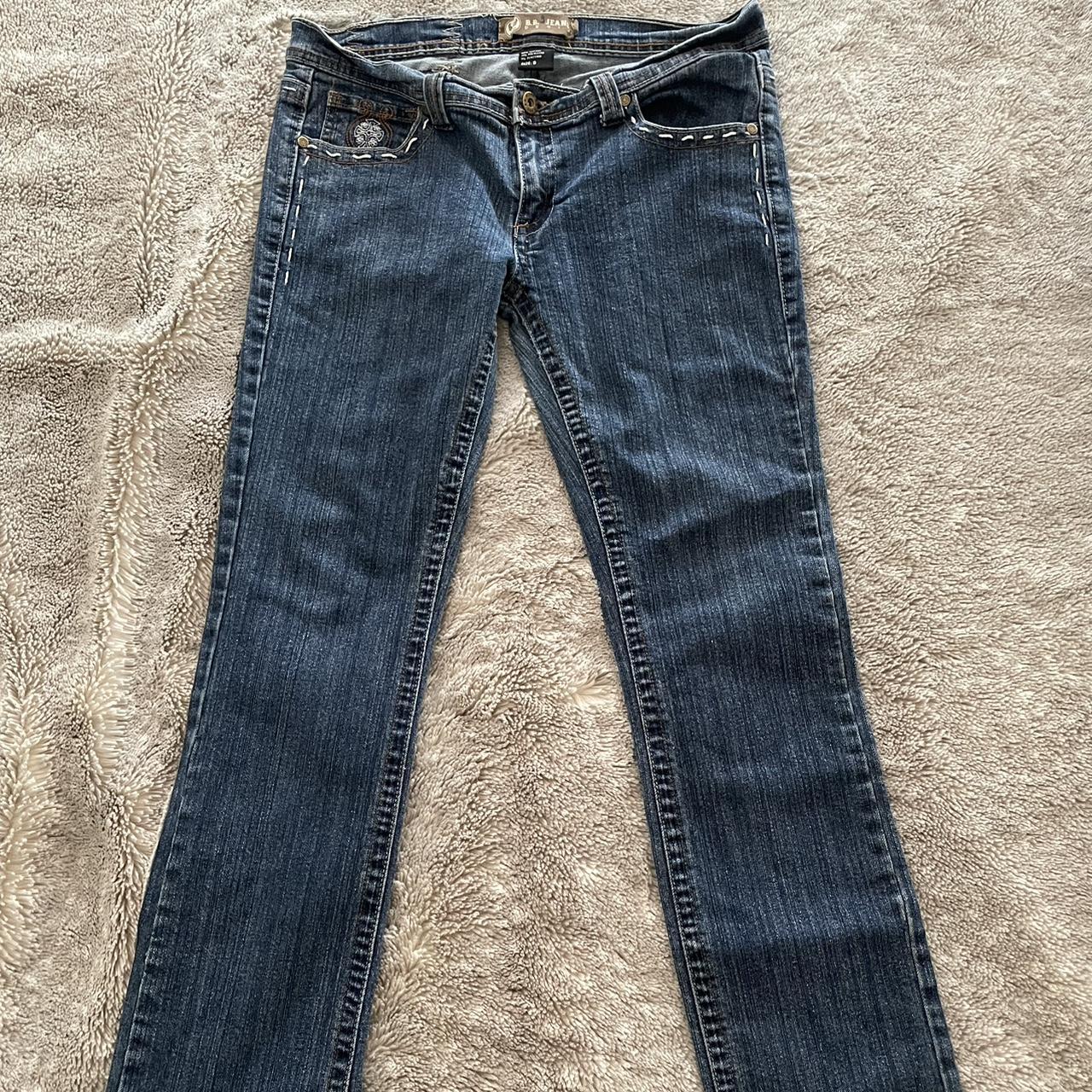 THRIFTED LOW RISE BB JEANS Size 9 Low... Depop