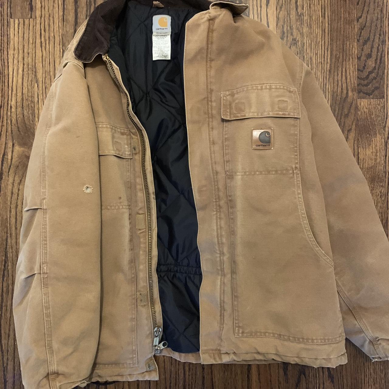 Vintage Carhartt Jacket W/Detachable Hood - Depop