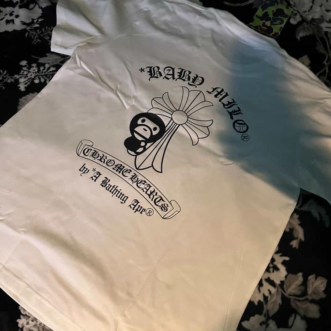 Bathing ape x chrome hearts medium but can fit small | Depop