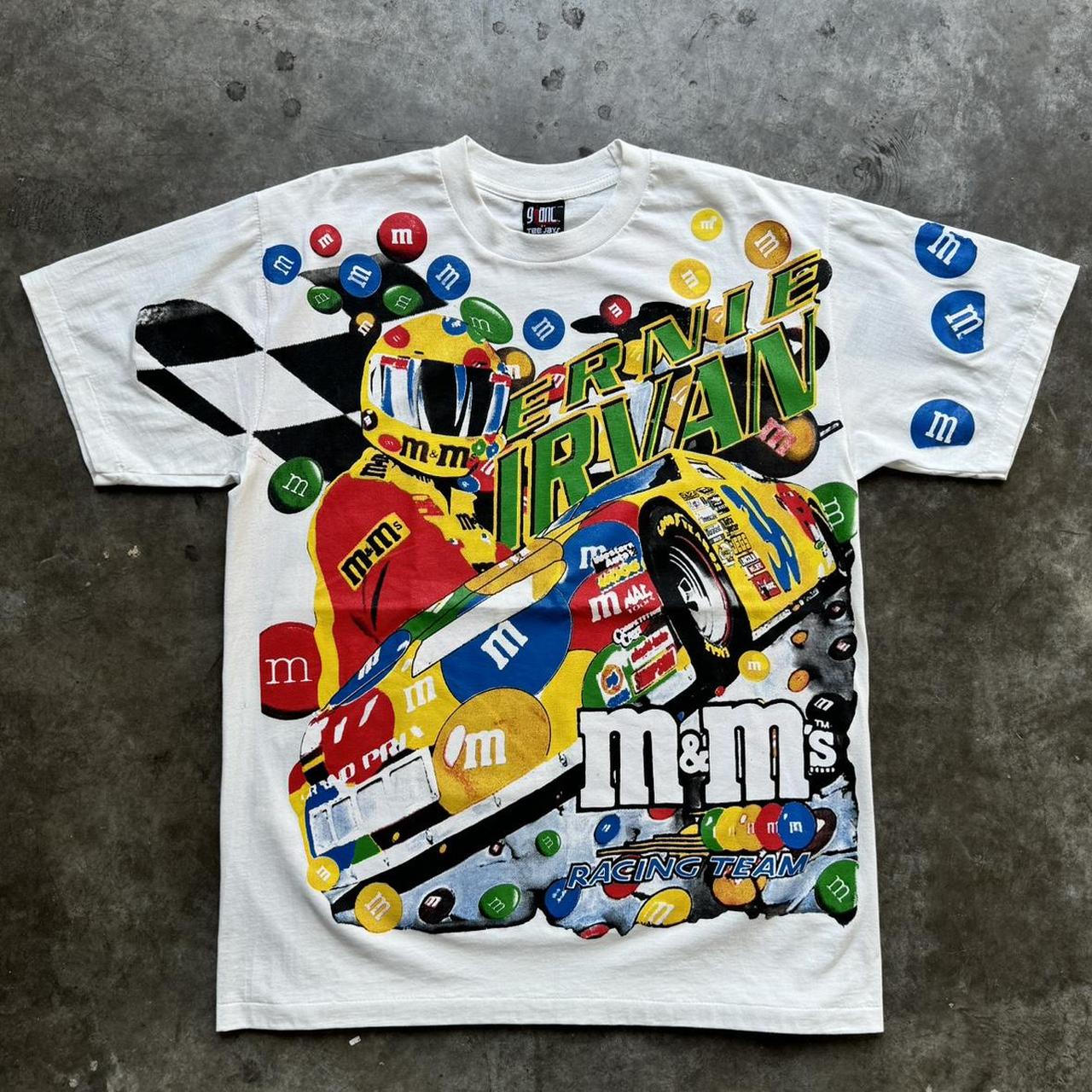 AOP vintage deals nascar m&m’s shirt