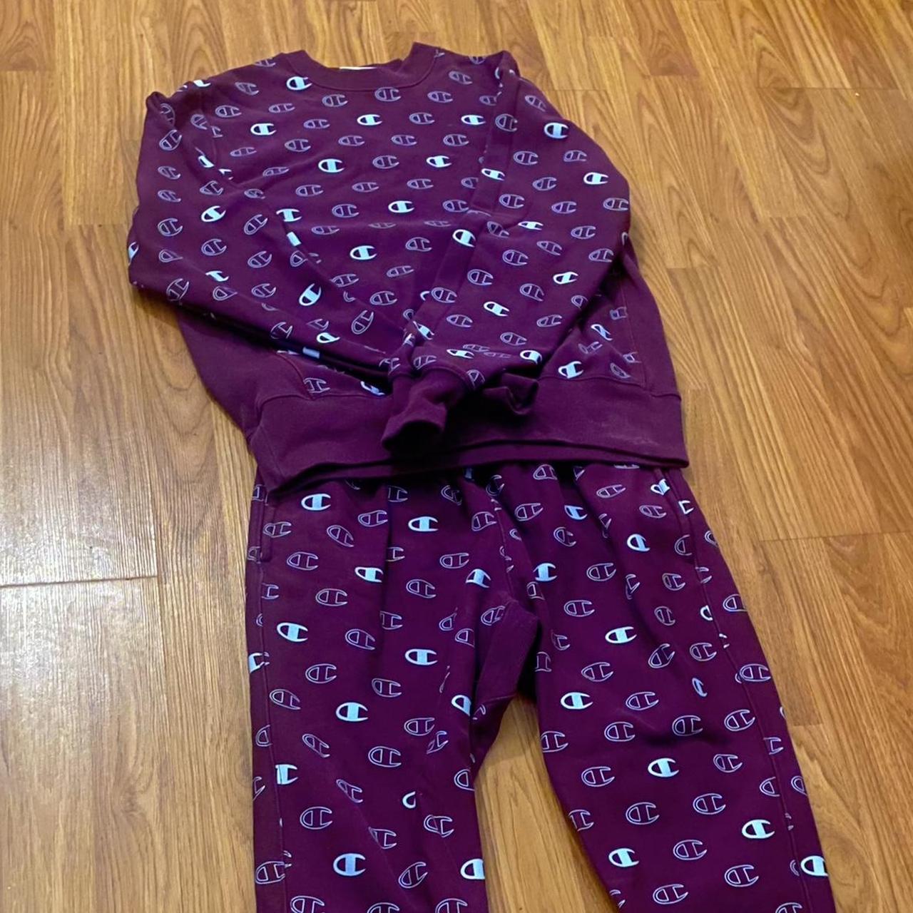 Purple Champion Two Piece Sweatsuit champion gorp Depop