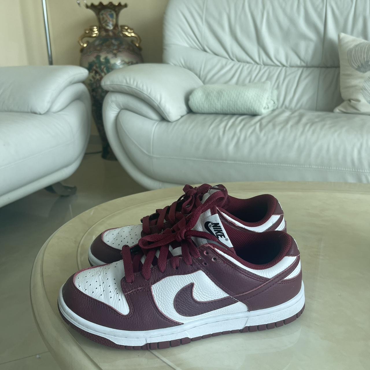 Custom Nike burgundy dunks created on the Nike app.... - Depop